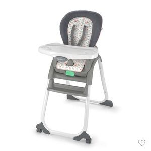 Ingenuity Gray Floral Convertible High Chair with Tray